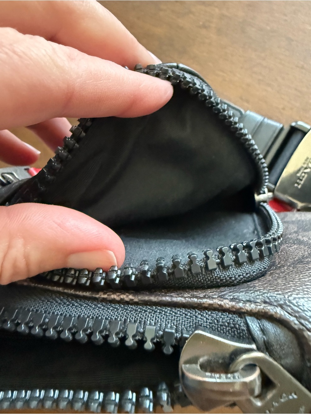 Coach Rider Belt Bag in Signature Canvas style no. C2060 black/brown/tan - Picture 10 of 13